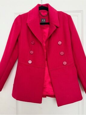 A/X Armani Exchange Women's Hot Pink Peacoat